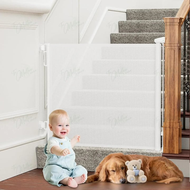 Uittrekbaar veiligheidshekje voor baby's en huisdieren. Ideaal voor kinderveiligheid en om huisdieren te begrenzen.