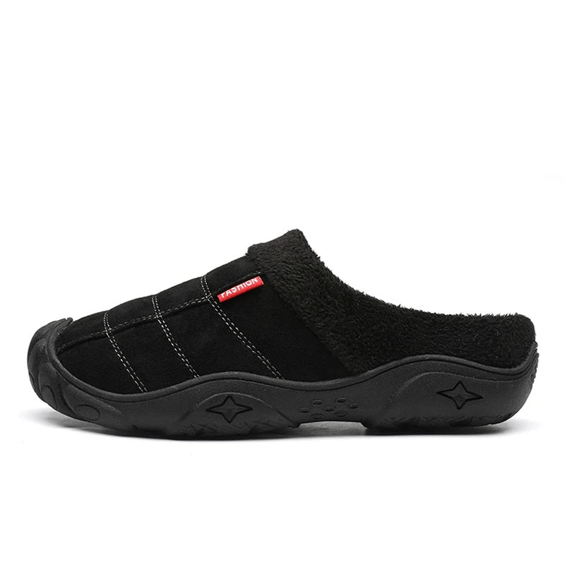 Heren warme instappers, ideaal voor binnen. Comfortabele antislip sloffen voor thuis.