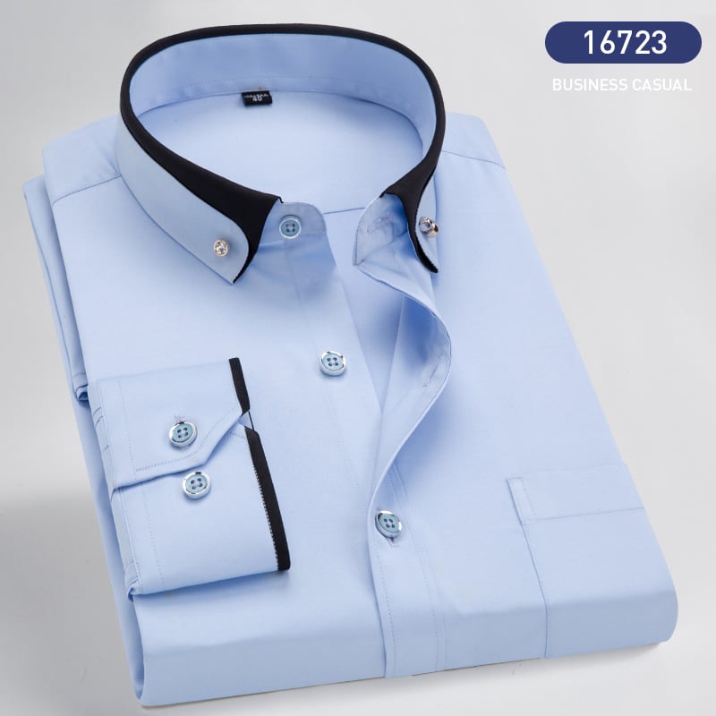 Klassiek heren overhemd Victor met lange mouwen, tijdloos design voor een elegante en verzorgde uitstraling.