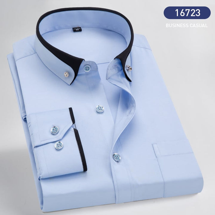 Klassiek heren overhemd Victor met lange mouwen, tijdloos design voor een elegante en verzorgde uitstraling.