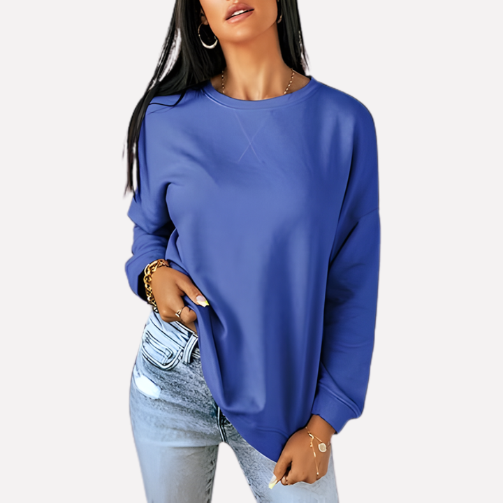 Veelzijdige dames crew neck top, ideaal voor sport, werk of vrije tijd.