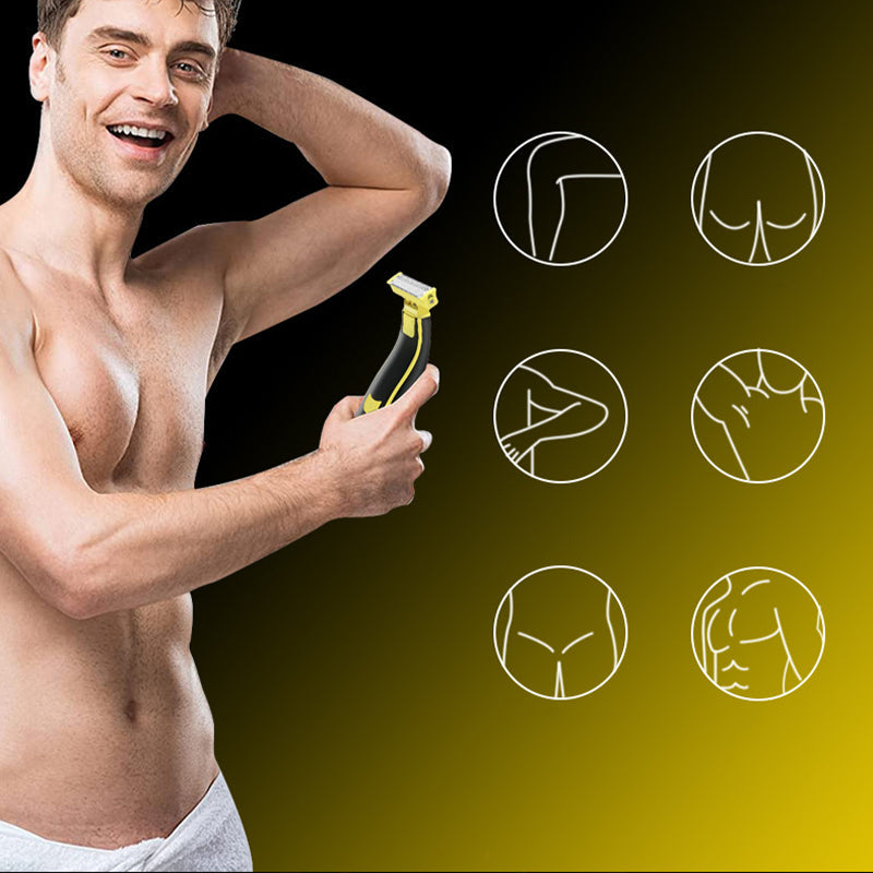 Waterdichte bodytrimmer met USB-C. Draadloos heren scheerapparaat voor nat & droog scheren, perfecte grooming.