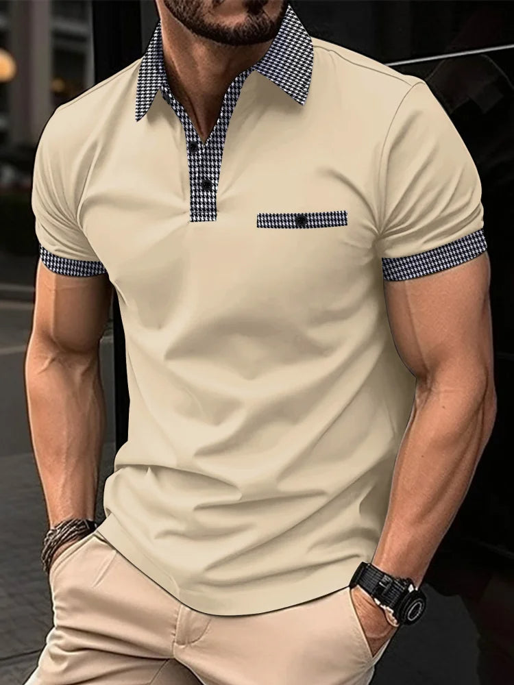 Modern heren poloshirt Thorneus voor een stijlvolle casual of zakelijke zomerlook. Korte mouw comfort.