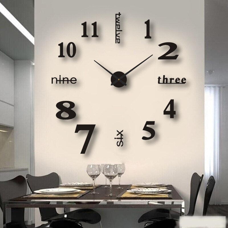 Personaliseerbare DIY wandklok voor modern interieur; unieke wanddecoratie, perfect cadeau voor woonkamer/kantoor.