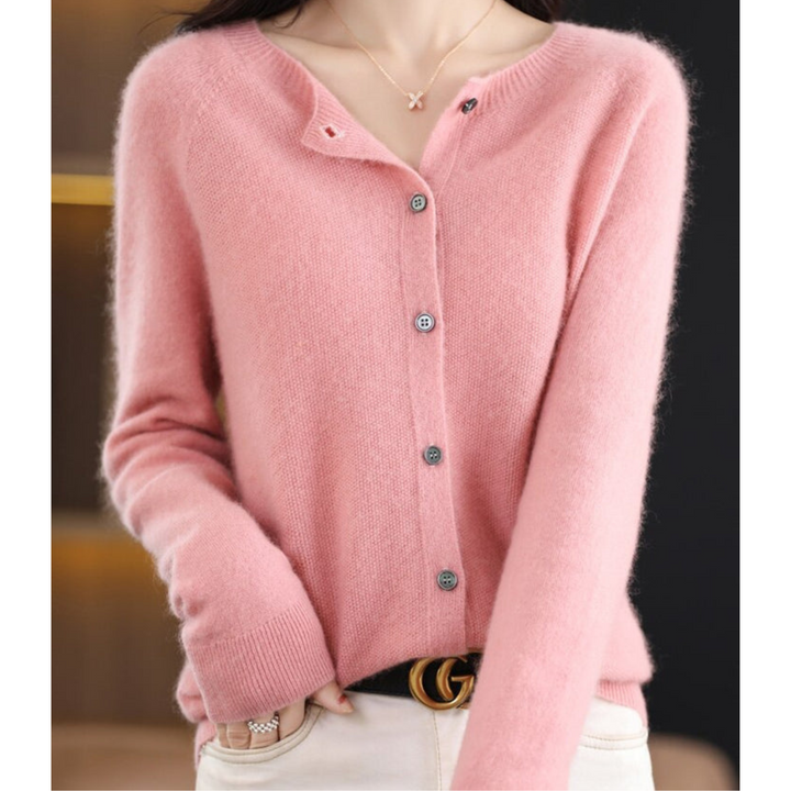Comfortabele dames trui met knoopsluiting, ideaal voor casual of chique herfstlooks.