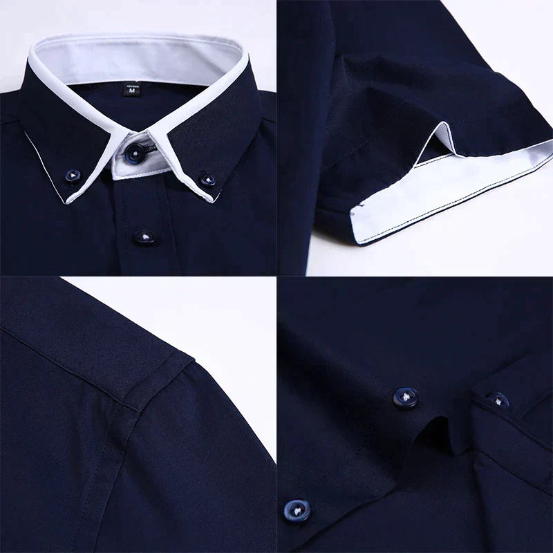 Heren overhemd Victor met korte mouwen; stijlvol en comfortabel, ideaal voor casual zomerlooks.
