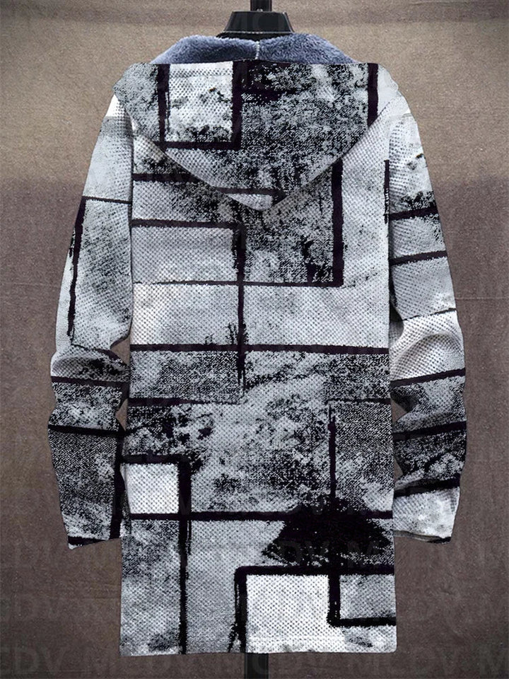 Casual heren vest met lange mouw en unieke stoere print. Warme bovenkleding.