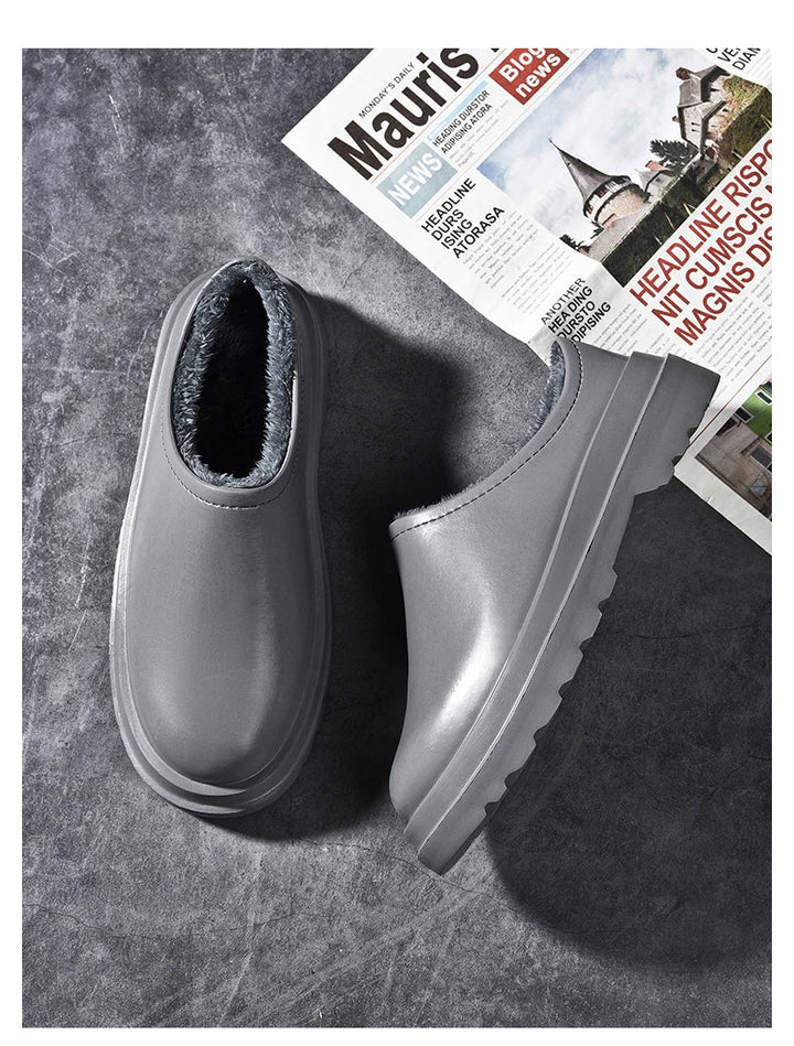 Trail pantoffels heren, waterdicht en comfortabel, geschikt voor koude binnen- en buitenomstandigheden.