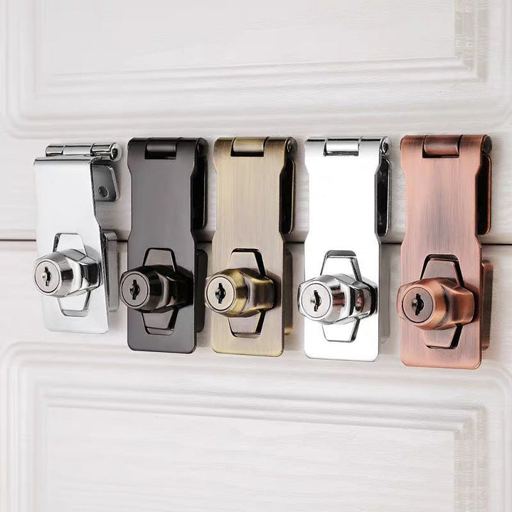 Bronzen multifunctioneel boorvrij slot voor kasten en deuren. Eenvoudig en veilig.
