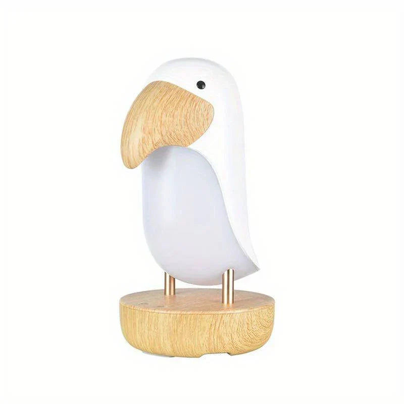 Draadloze vogel nachtlamp, oplaadbaar, als spechtlamp. Perfecte interieurdecoratie en sfeerverlichting.