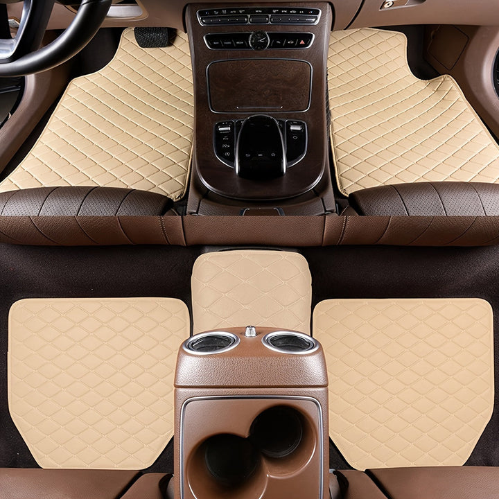 Hoogwaardige PU-leren automatten, een luxe en praktische toevoeging aan uw auto-interieur.