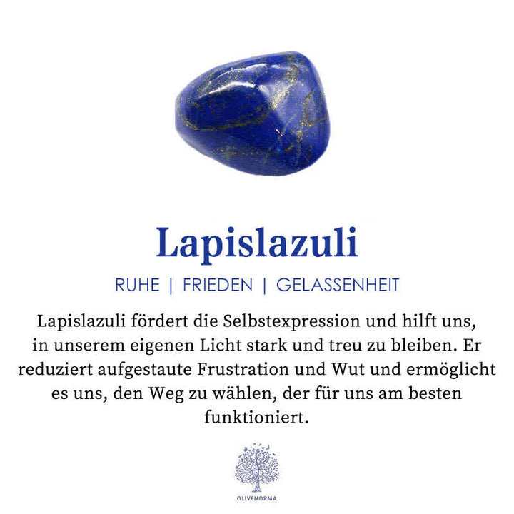 Detailopname van de tijgeroog & lapis lazuli edelstenen in een mannen rozenkrans halsketting met kruis.