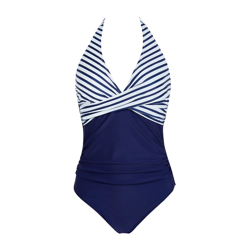 Dames push-up badpak met open rug, ideaal voor een trendy look aan het strand.