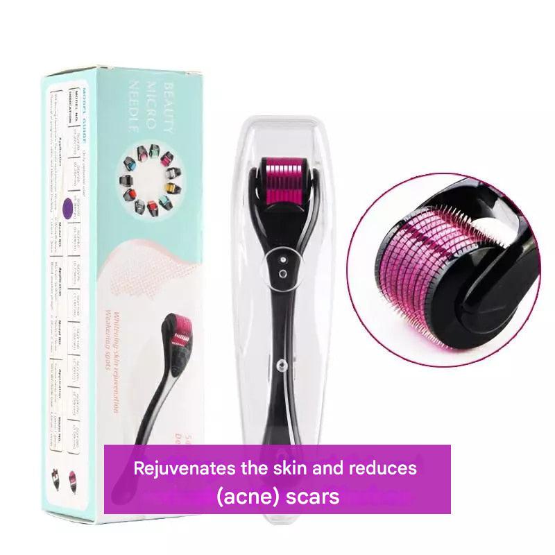 Voor en na: huidverjonging met Luméra microneedling roller, verbetert textuur en elasticiteit van de huid.