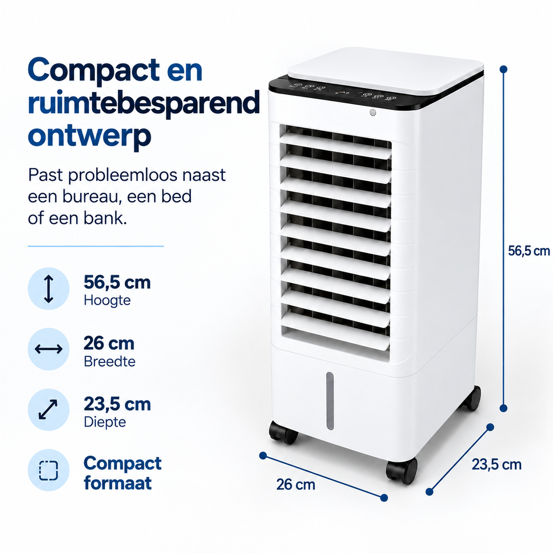 Efficiënte draagbare verdampingskoeler voor comfortabele, gezonde lucht thuis/kantoor.