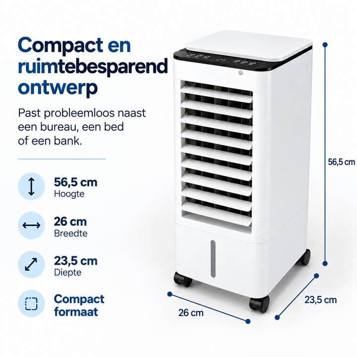 Efficiënte draagbare verdampingskoeler voor comfortabele, gezonde lucht thuis/kantoor.