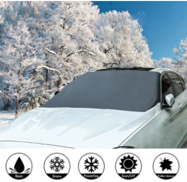 Universeel magnetisch zonnescherm voor auto voorruit, beschermt tegen zon en vorst in zomer/winter.
