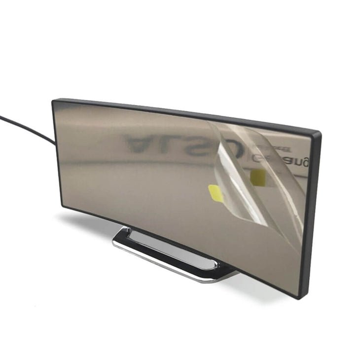 Elegante digitale wekker met een gebogen LED display. Heldere tijd en temperatuurweergave, perfect voor een stijlvolle slaapkamerklok.