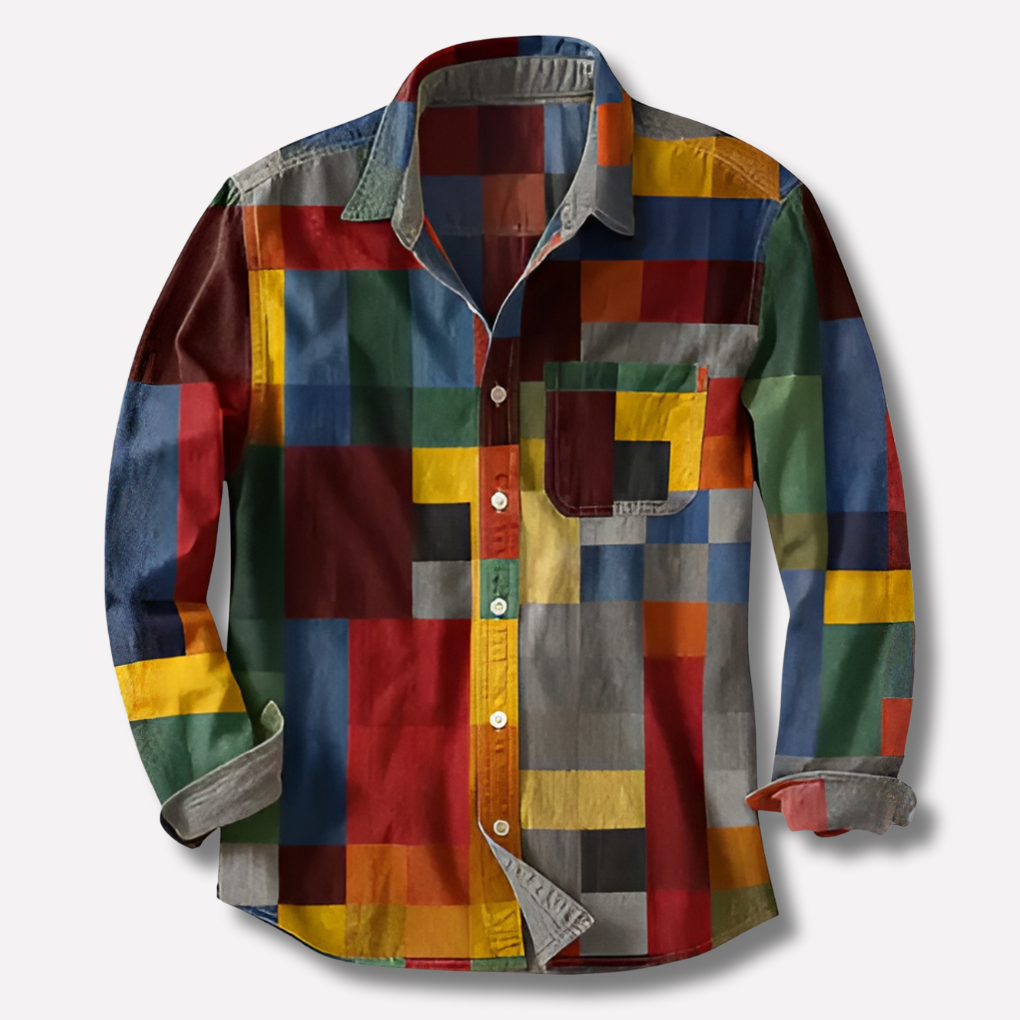 Stijlvol Comodos herenoverhemd met lange mouwen, perfect voor zakelijk kantoor en formele gelegenheden, smart casual.