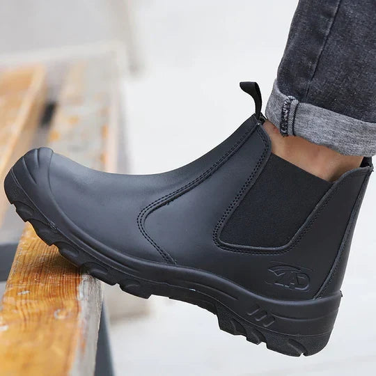 Zwarte FlexGuard heren orthopedische werk- en veiligheidslaarzen. Bieden bescherming, comfort en zijn duurzaam.