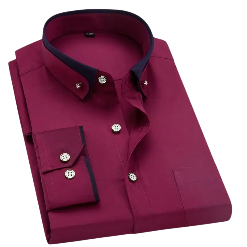 Kreukvrij Hoymans stretch overhemd voor heren, slim fit en comfortabel, perfect voor een zakelijke of kantoor outfit.