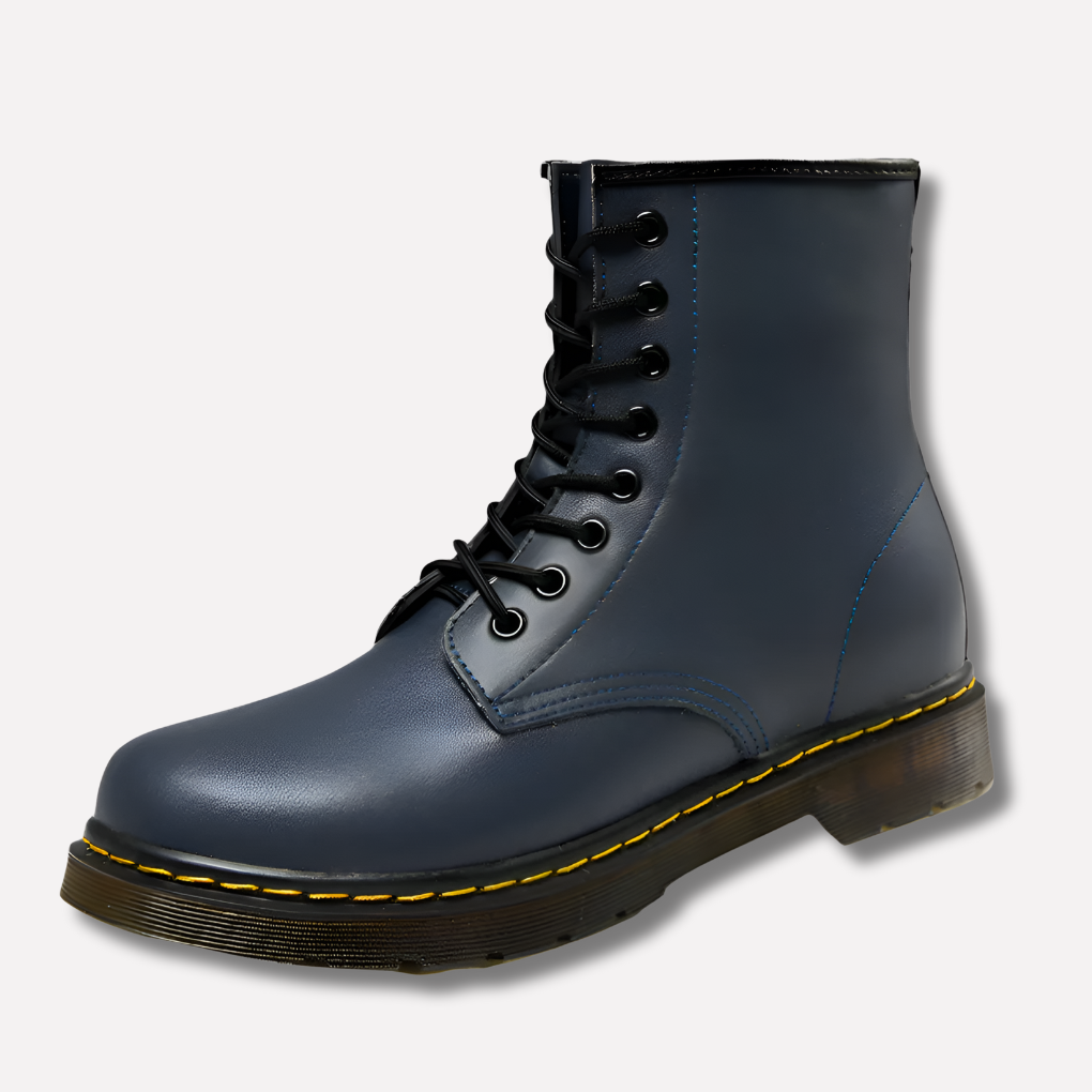 Stijlvolle zwarte dames veterlaarzen van synthetisch leer met klassieke vetersluiting, ideaal voor de modebewuste vrouw.