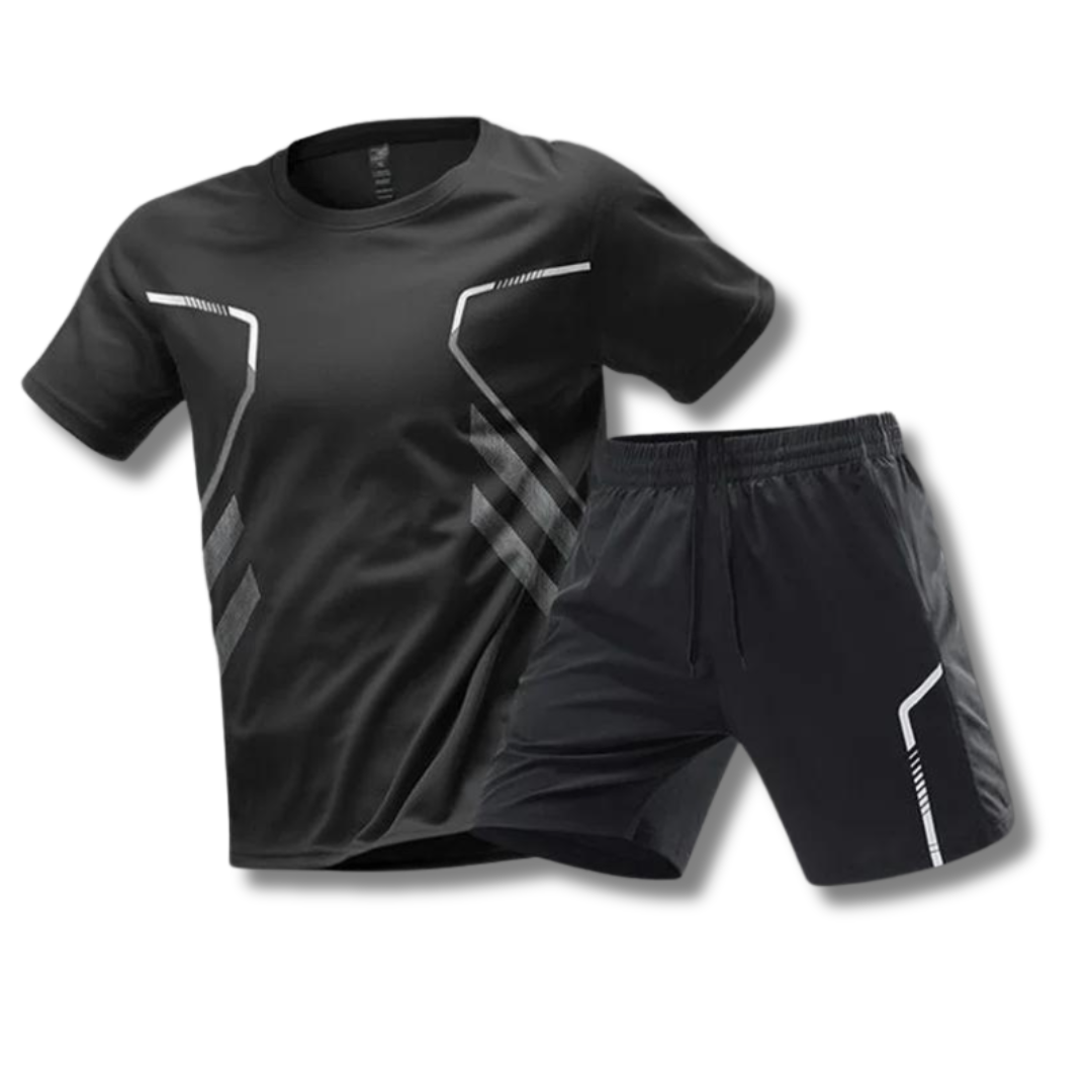 Heren zomer sportset voor tennis, padel en hardlopen. Ademende kleding, ideaal voor fitness en actieve bezigheden.