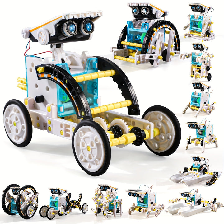 Cadeau-idee voor kinderen: 12-in-1 educatieve solar robot bouwset, bevordert STEM en creativiteit.