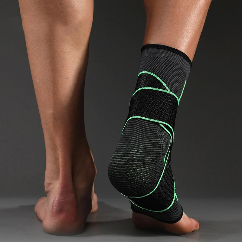 Close-up van de ademende stof van de FlexGuard enkelbrace, voor sport en blessurepreventie.