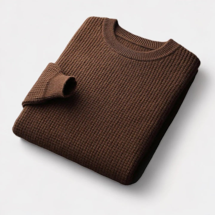 Warme Norbert herentrui van gewatteerde zachte wol. Comfortabele wintertrui, stijlvol en modieus voor mannen.
