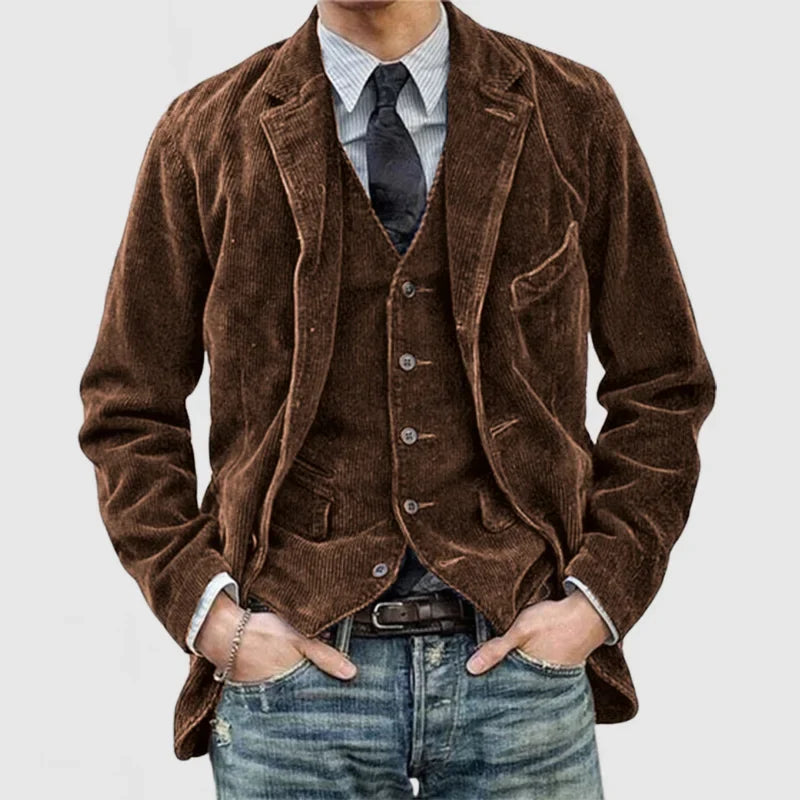 Alexander vintage heren blazer en bijpassend vest. Een stijlvolle keuze voor de moderne man met gevoel voor elegantie.