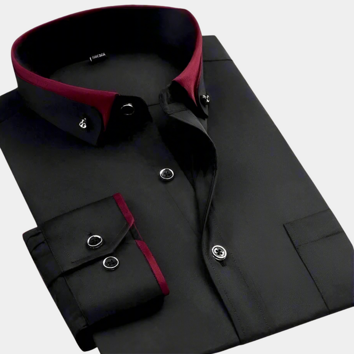 Zakelijk heren overhemd lange mouwen, ideaal voor een professionele look en dagelijks comfort.