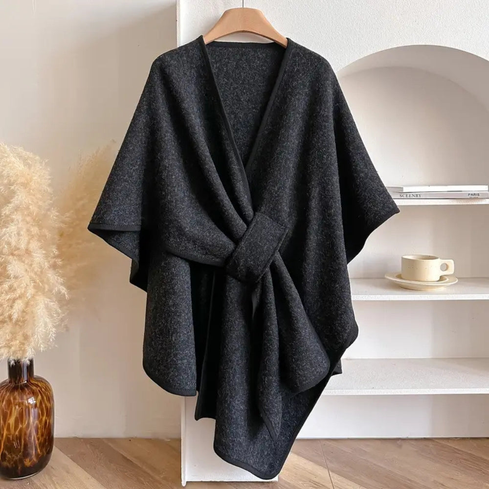 Dames winddichte wrap Celeste. Comfortabele, warme microvezel omslagdoek, perfecte accessoire voor mode.