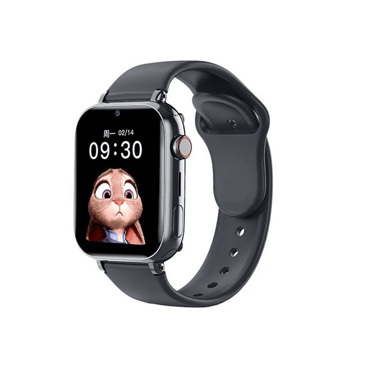 Robuuste kinder smartwatch met digitaal display, 4G bellen en GPS voor actieve kinderen.