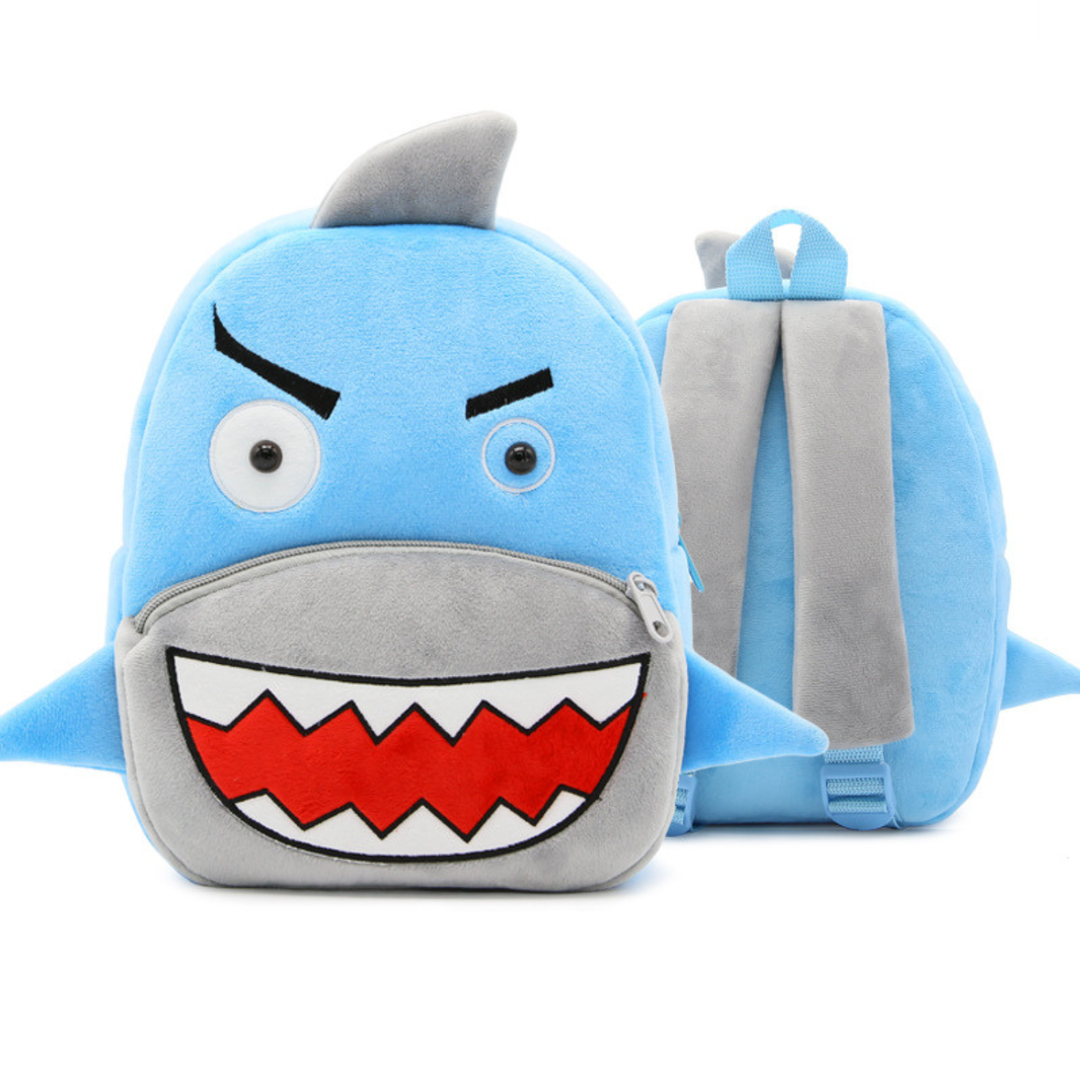 Kleine dierenrugzak van pluche, comfortabel en veilig voor kleuters.
