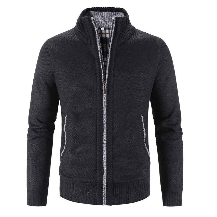 Comfortabel gebreid herenvest in slimfit, perfect voor casual herfst- en wintermode.