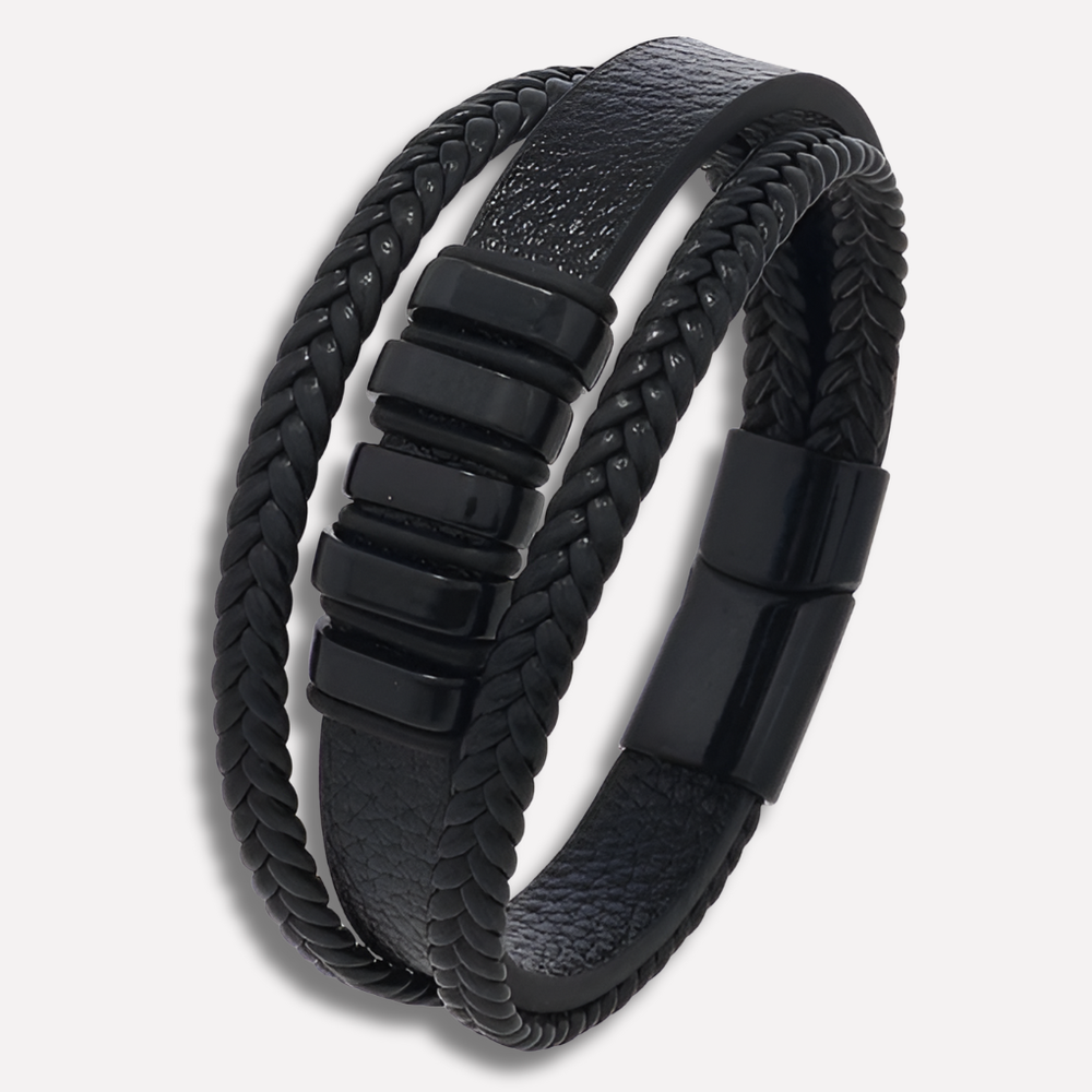 Stoere herenarmband, een essentieel mannenmode accessoire met unieke magnetische sluiting, voor een statement look.