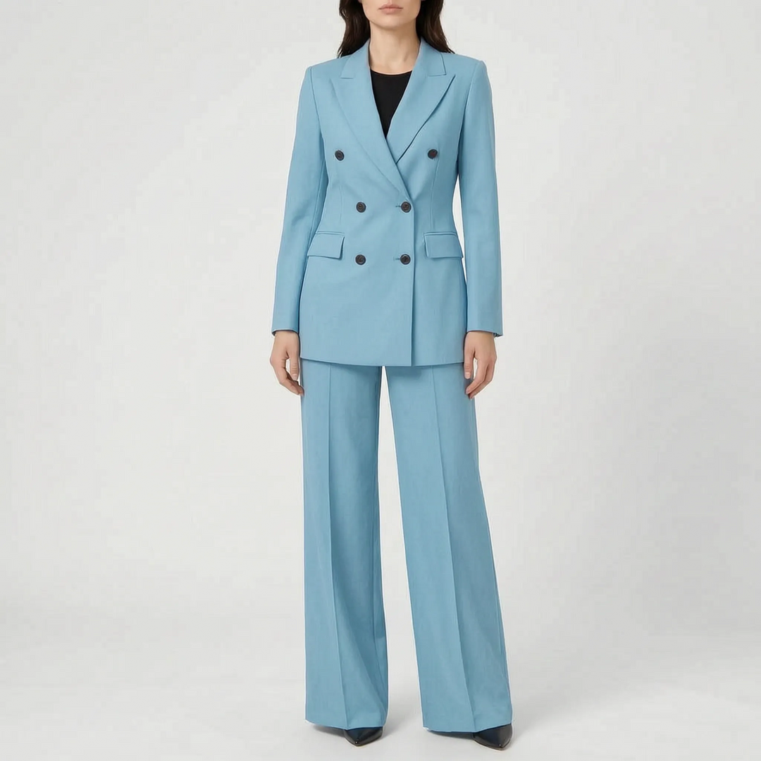 Modern zakelijk dames broekpak, veelzijdig en stijlvol voor elke professionele setting, kleding set.