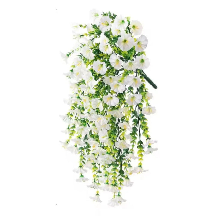 Realistische kunstplant: ochtendglorie bloemenslinger. Prachtige, onderhoudsarme decoratie voor thuis of feestjes.