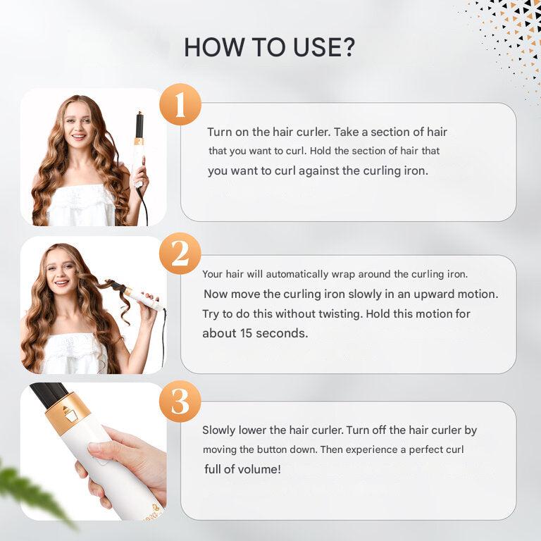 Stijlvolle Lyra 7-in-1 airstyler, een complete haarstyling haartool die gezien mag worden.