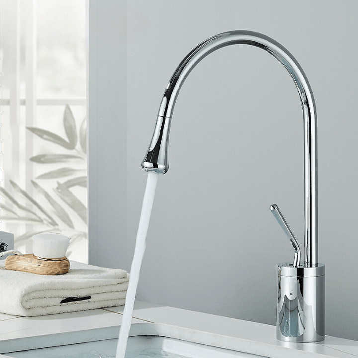 Matzwarte moderne wastafelkraan, elegante mengkraan voor warm en koud water, perfect voor sanitair.