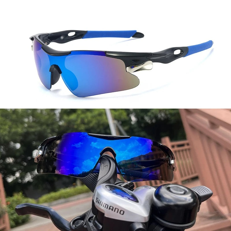 Trendy heren fietsbril voor wielrennen & mountainbiken. Sportief design, biedt UV400 bescherming tegen de zon.