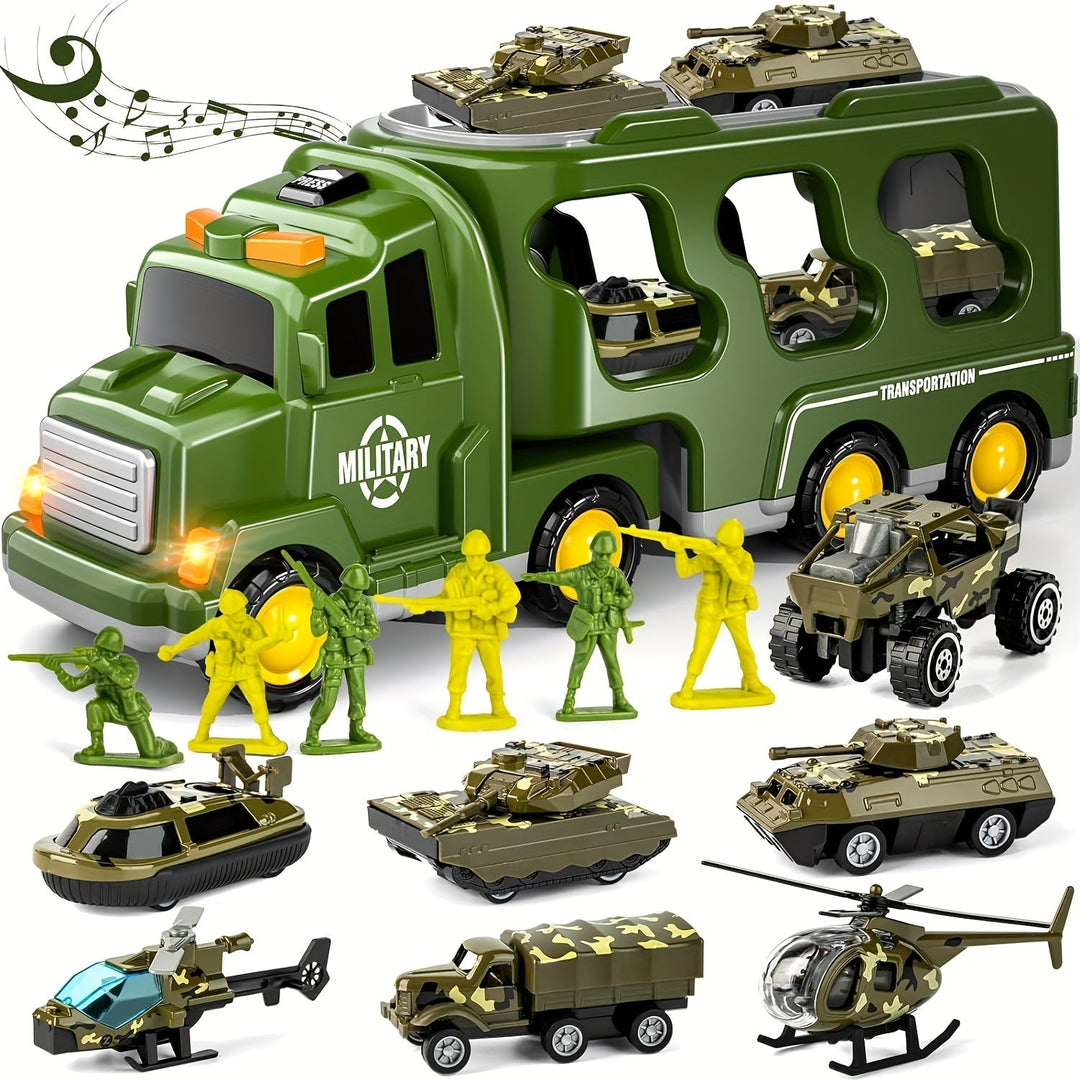 Gedetailleerde militaire speelgoed vrachtwagen van ArmyForce, met stoere geluidseffecten voor actievol rollenspel.