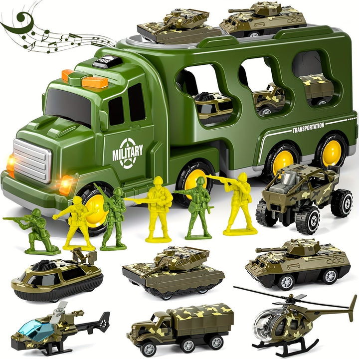 Gedetailleerde militaire speelgoed vrachtwagen van ArmyForce, met stoere geluidseffecten voor actievol rollenspel.