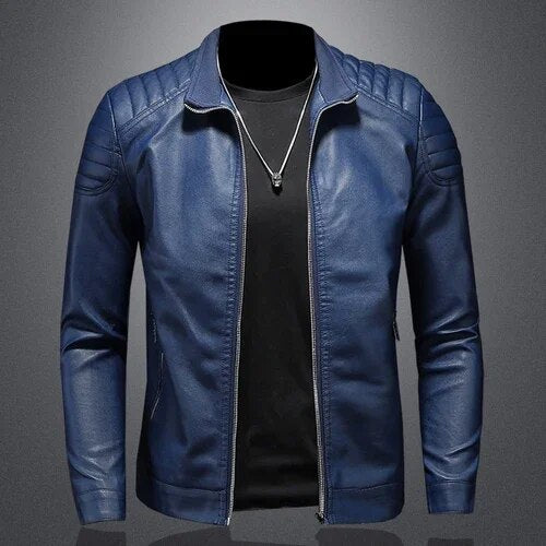 Stoere heren biker jas, perfecte casual mode voor een motorlook. Comfortabele bovenkleding.