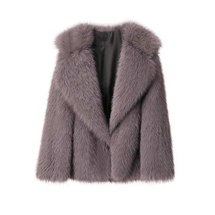Dames winterjas, pluizig en comfortabel, met een trendy oversized look voor extra warmte.