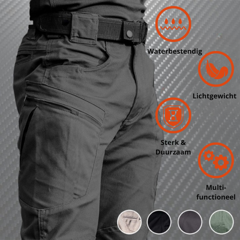 Functionele cargo zakken van de Heren Cargo Broek Eddy, ideaal voor wandelen en tactisch gebruik.