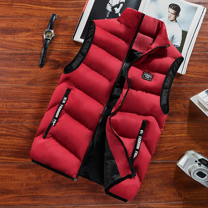 Stijlvolle heren bodywarmer, casual buitenkleding voor moderne mannen. Geschikt als vest.