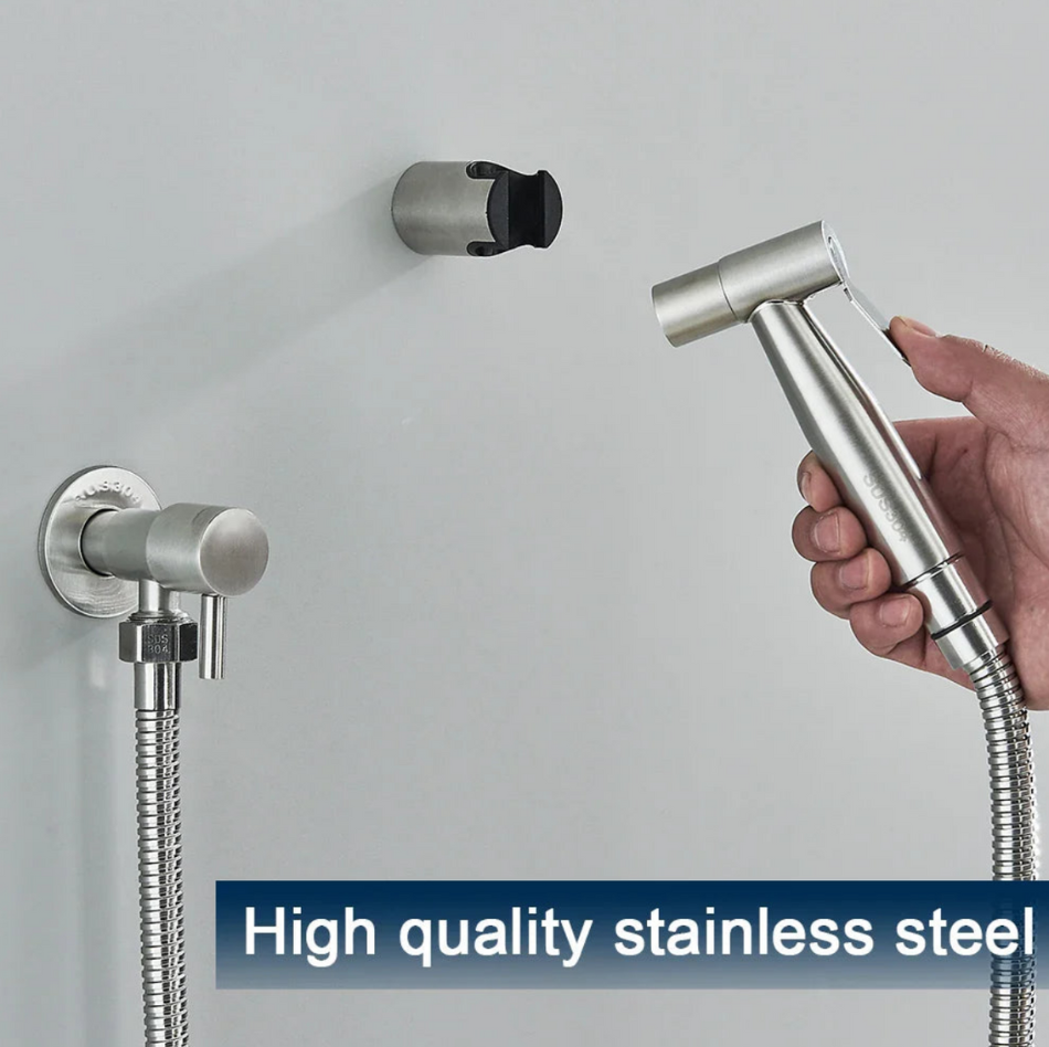 Eenvoudig te installeren bidet sproeier, ideaal voor een snelle en grondige reiniging.