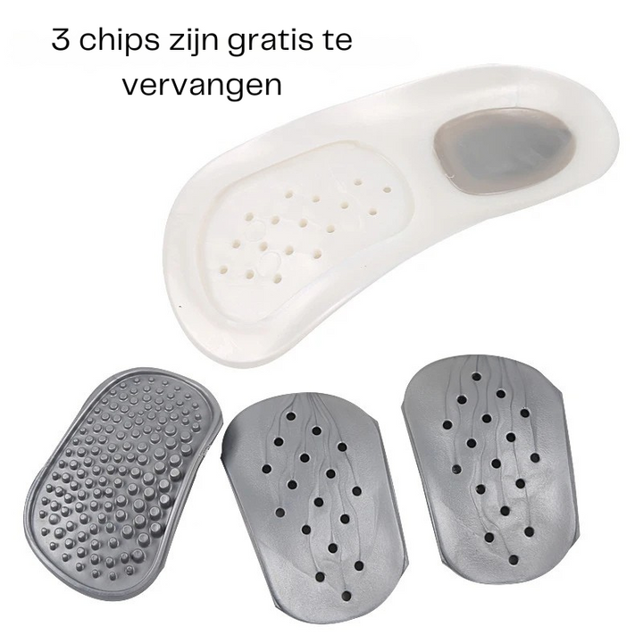 Duurzame inlegzolen voor dagelijks gebruik, bieden optimale voetondersteuning en correctie bij platvoeten en voetpijn.